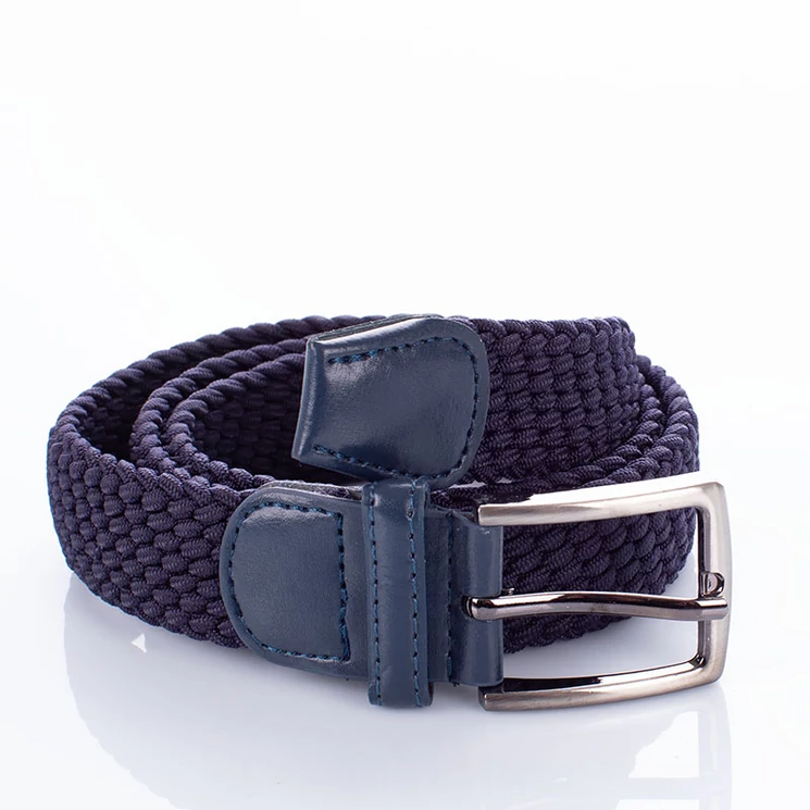 Bőr-szövet rugalmas öv lila színben