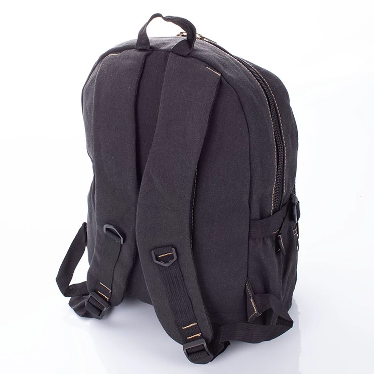 Outdoor Ultraerős vászon hátizsák fekete színben