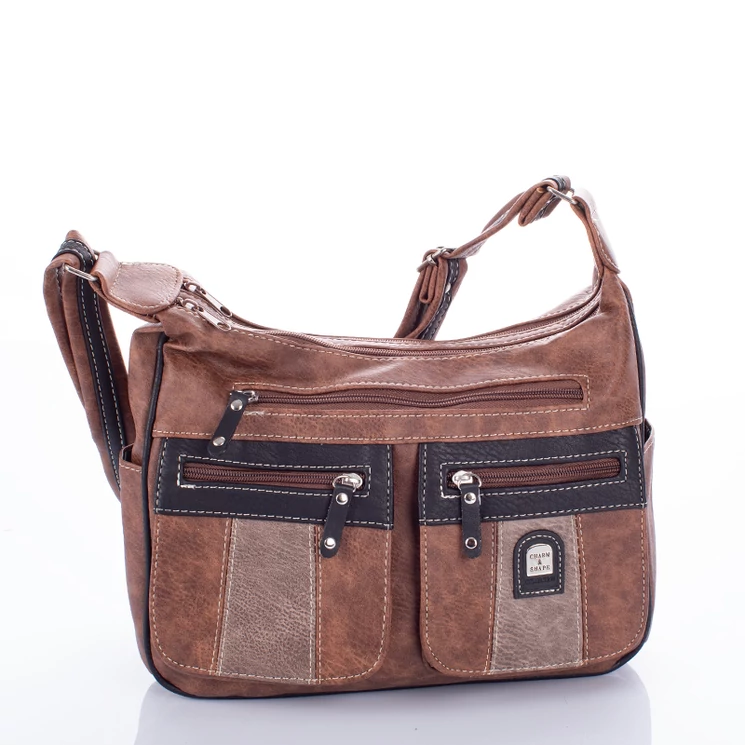 Női válltáska barna színben