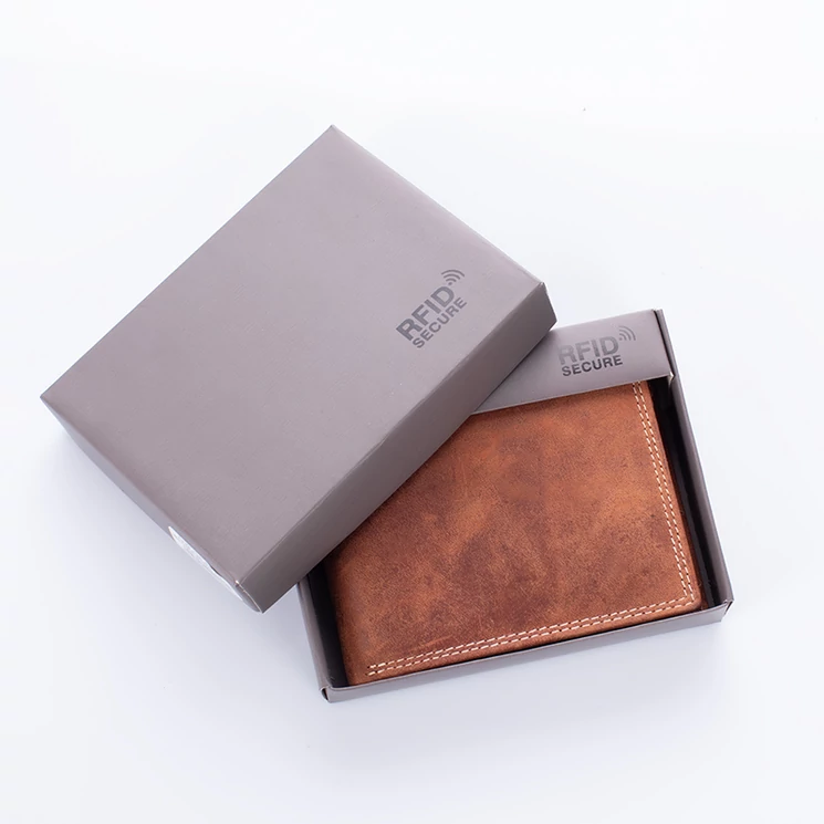Bivalybőr pénztárca díszdobozban RFID rendszerrel