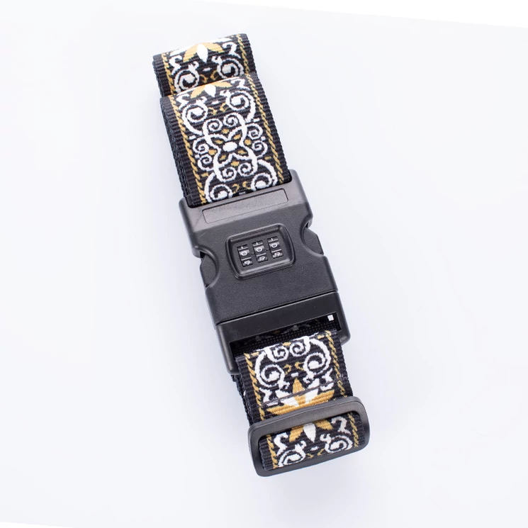 Számzáras bőröndpánt különleges mintával