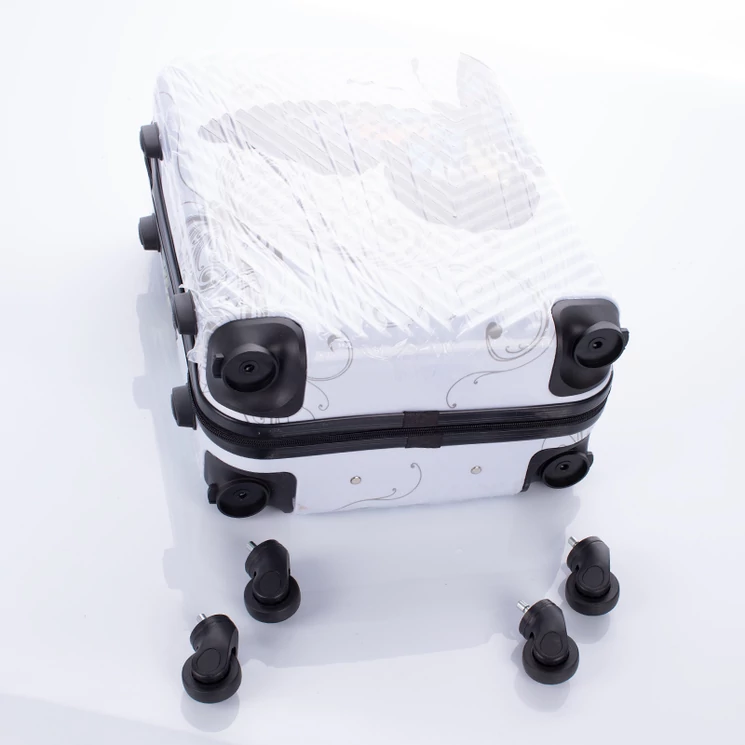 Pillangós keményfalú ABS bőrönd kabin méret levehető kerekekkel rózsaszínben