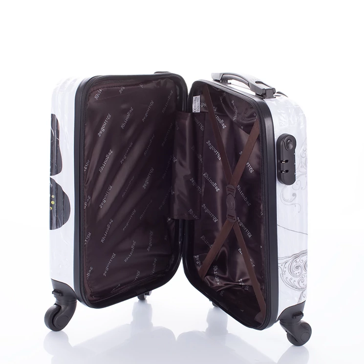 Pillangós keményfalú bőrönd szett 2 részes rózsaszínben kivehető kerékkel