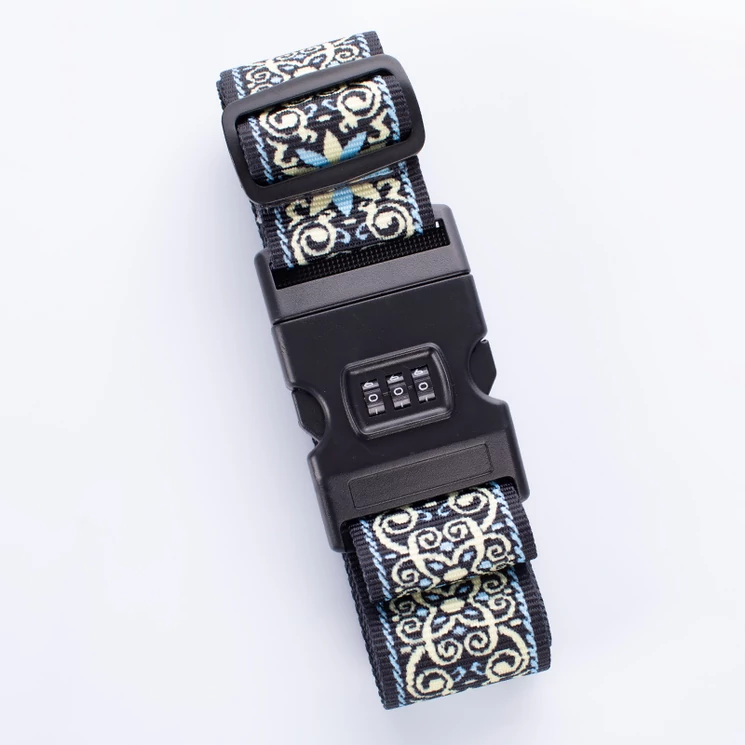 Számzáras bőröndpánt különleges mintával