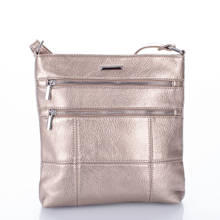 Silvia Rosa sokzsebes női oldaltáska arany színben