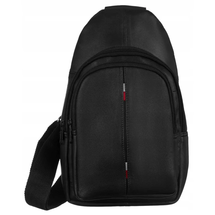 Valódi bőr fekete testtáska