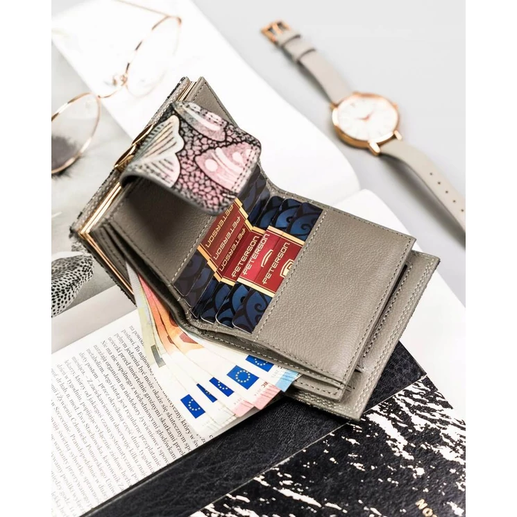 Kis méretű Valódi bőr Női pénztárca