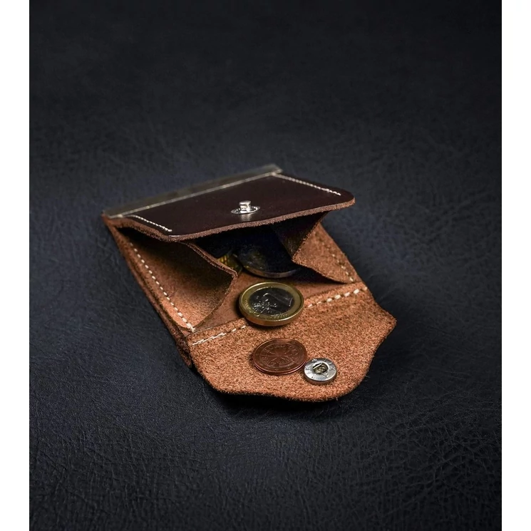 Valódi bőr Dolláros Pénztárca barna színben