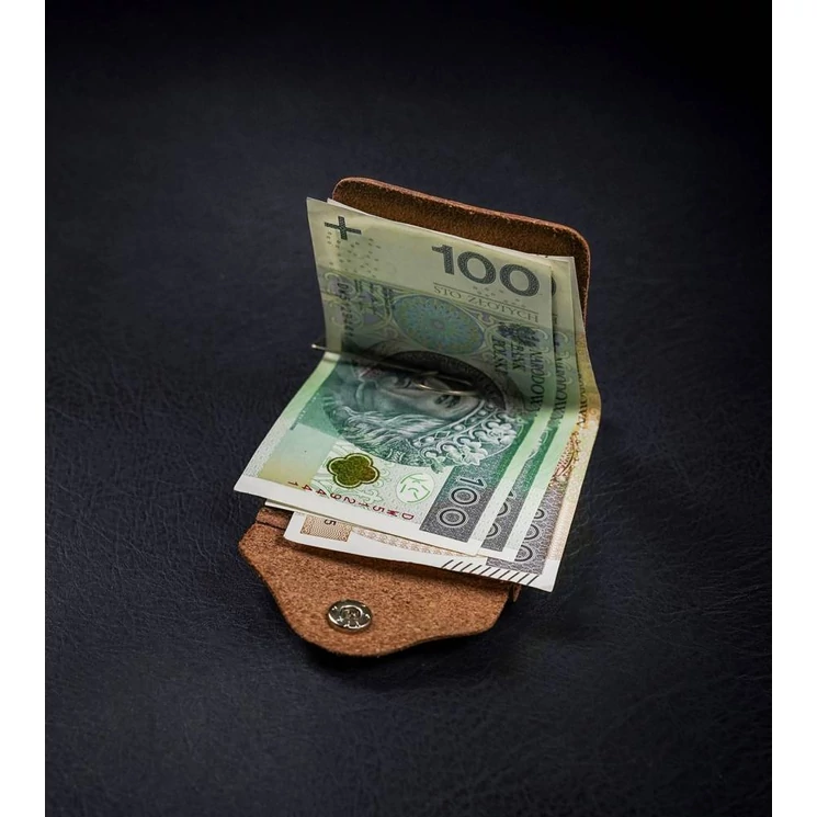 Valódi bőr Dolláros Pénztárca barna színben