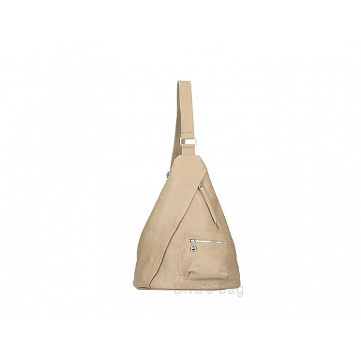 Valódi bőr női hátizsák Taupe színben