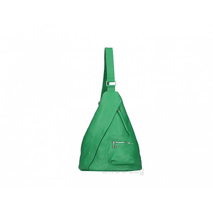 Valódi bőr női hátizsák Zöld színben