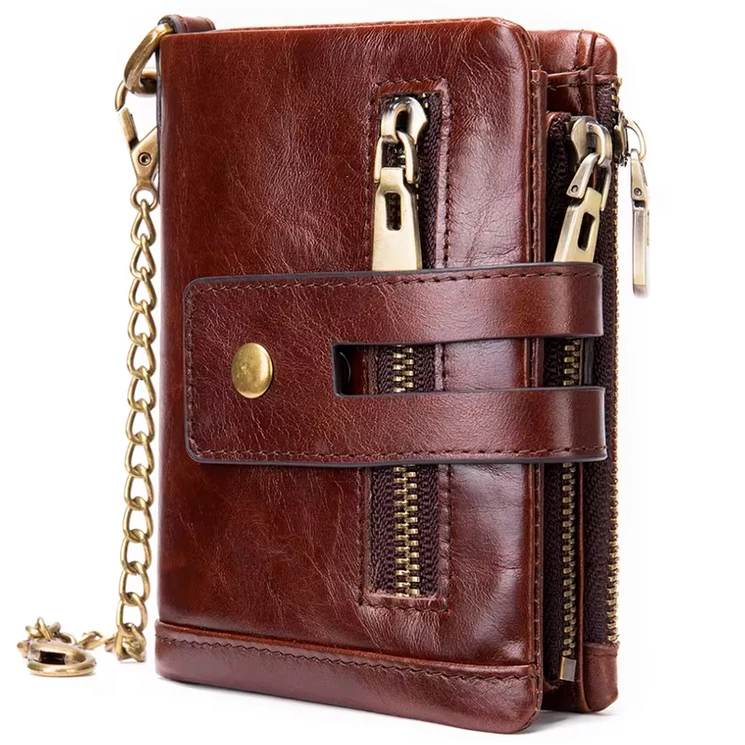 Valódi bőr Elegáns férfi pénztárca barna színben