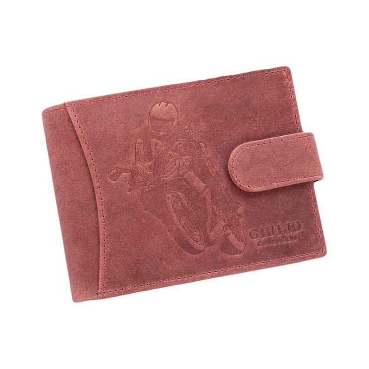 Motoros bivalybőr férfi pénztárca díszdobozban RFID rendszerrel