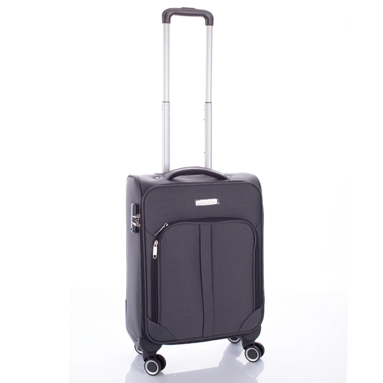 LEONARDO DA VINCI Bőrönd kabin méret szürke bővíthető