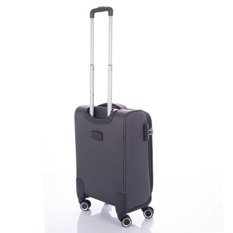 LEONARDO DA VINCI Bőrönd kabin méret szürke bővíthető