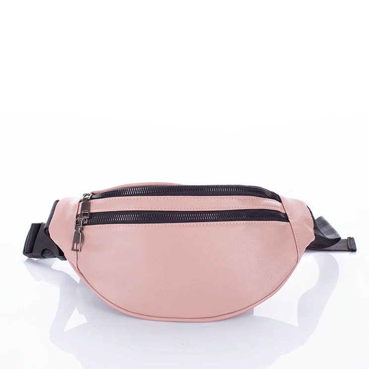 Keresztpántos női oldaltáska dupla cipzáros