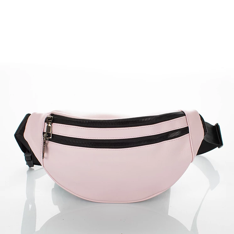 Keresztpántos női oldaltáska dupla cipzáros