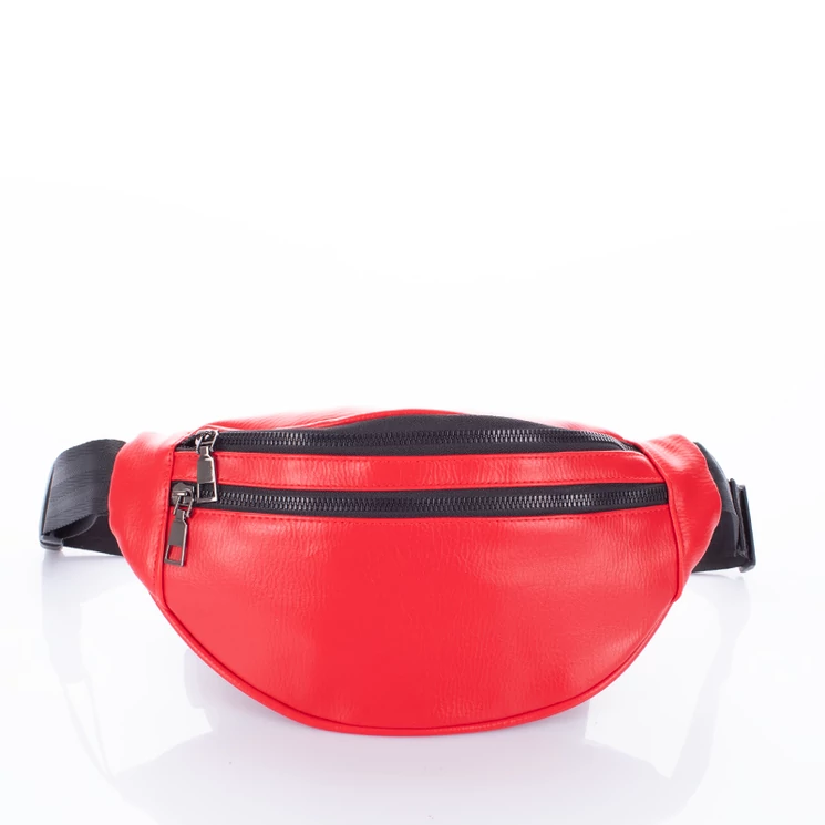 Keresztpántos női oldaltáska dupla cipzáros