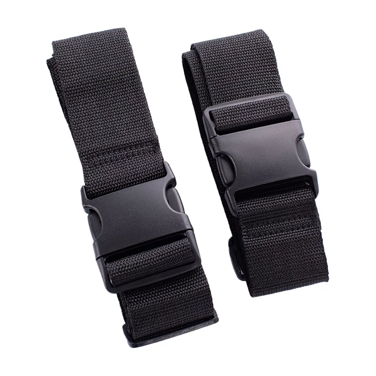 Biztonsági bőröndpánt heveder fekete színben 