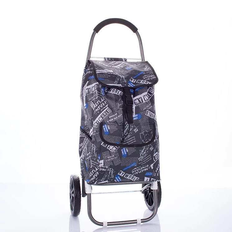 Sokzsebes Gurulós bevásárlókocsi jeans mintás