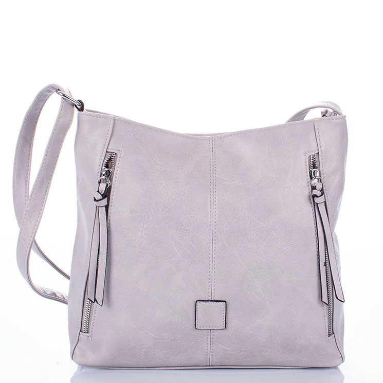 Sokzsebes női oldaltáska Szürke színben