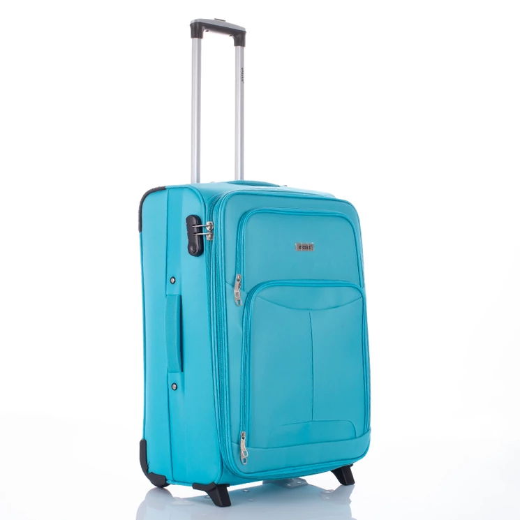Travelway Prémium Bőrönd Közép méret Világoskék színben