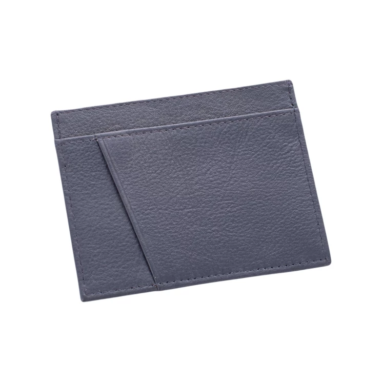Valódi bőr kártyatartó RFID Védelemmel Kék színben