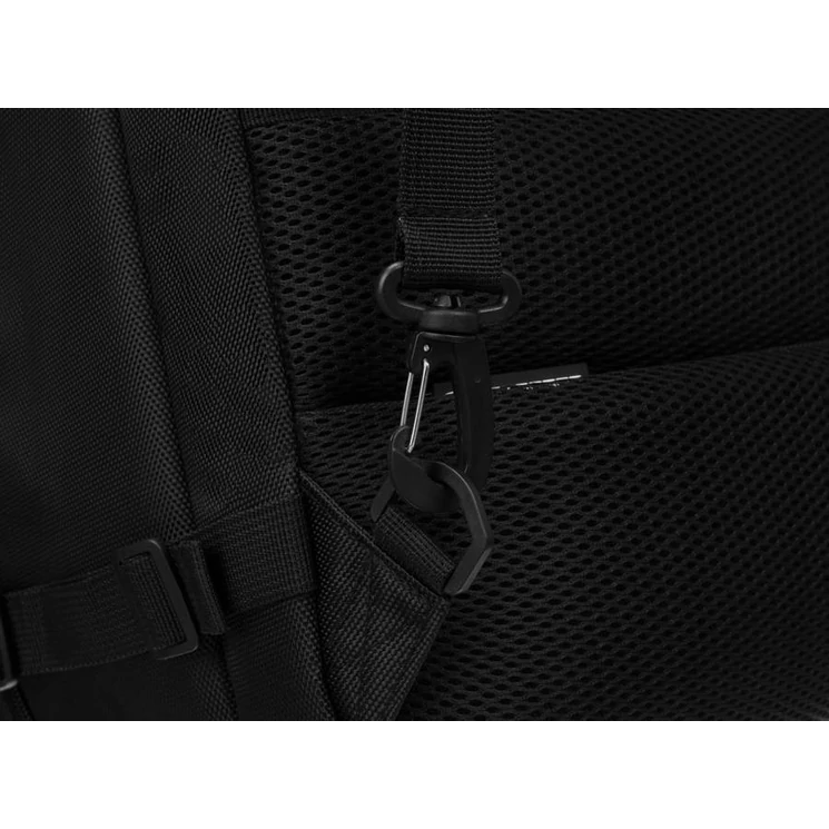 Peterson 3- Funkciós Utazó Hátizsák, WizzAir méretű 40x30x20cm, Fekete-Piros Színben / bővíthető