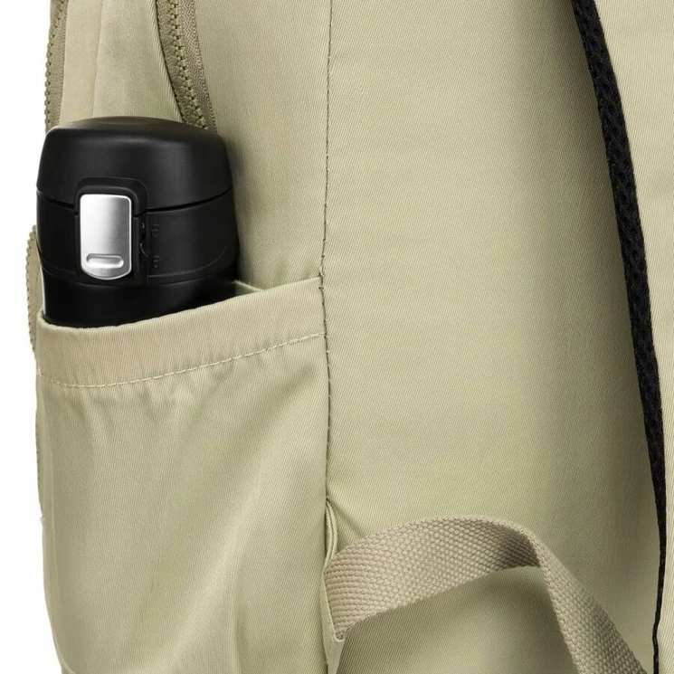 Tágas Sokzsebes Női hátizsák Világos zöld színben