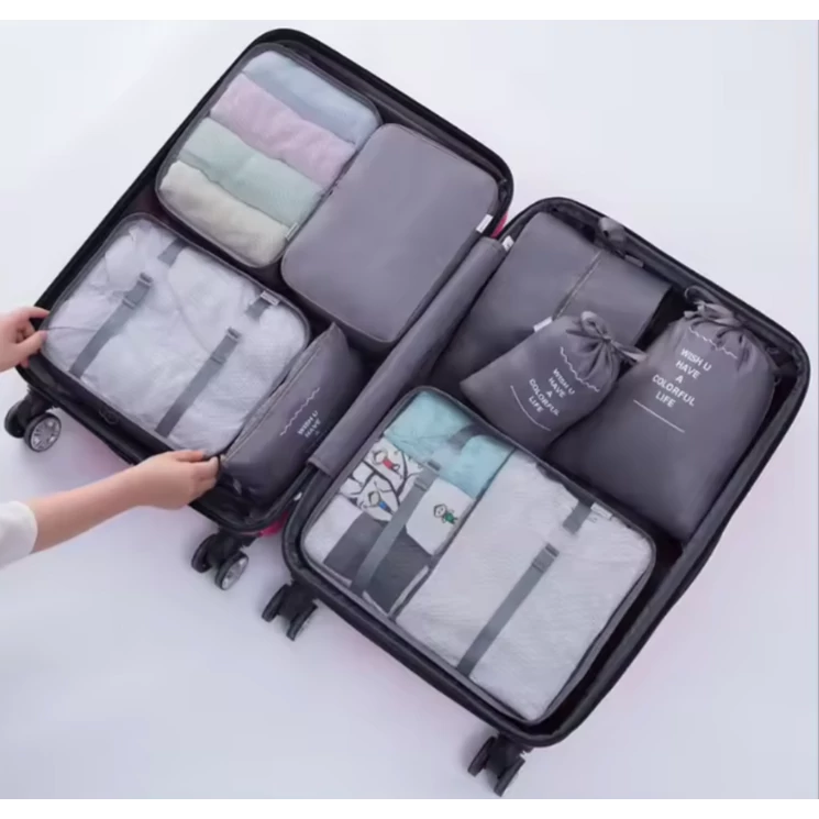 Bőröndrendező táskák utazáshoz 8 db-os szett