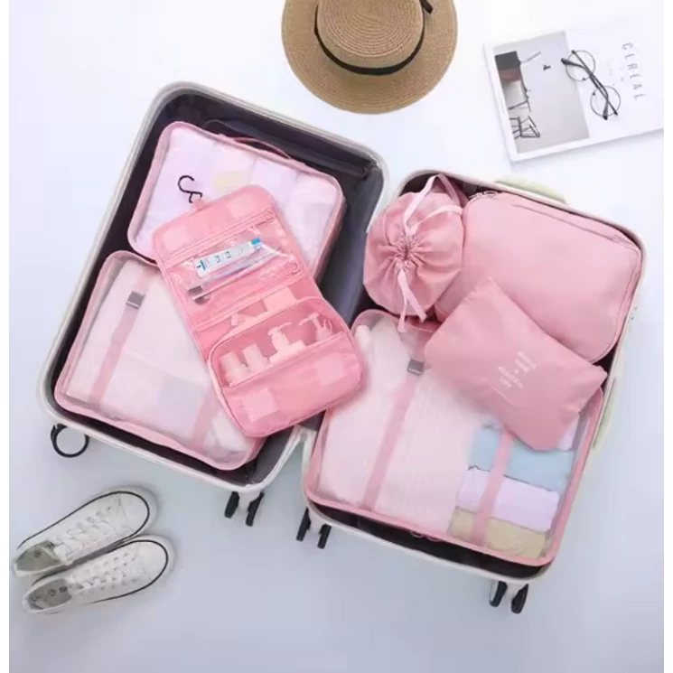 Bőröndrendező táskák utazáshoz 8 db-os szett