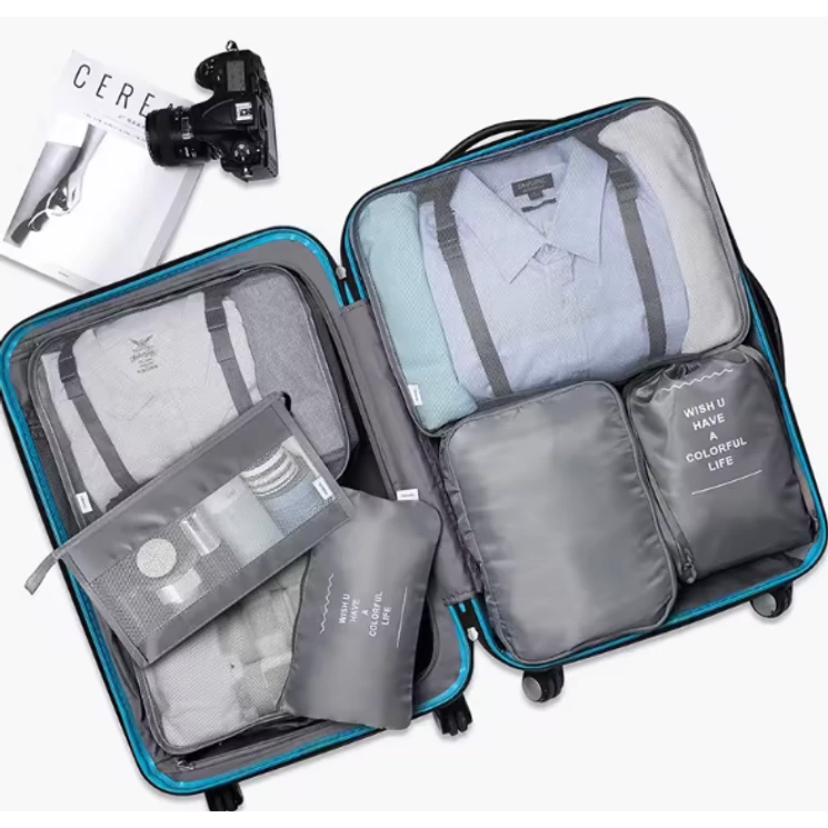 Bőröndrendező táskák utazáshoz 8 db-os szett