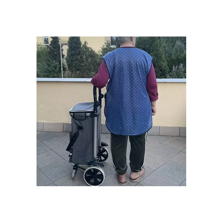 Nagyméretű ultrakönnyű összehajtható gurulós bevásárlókocsi 