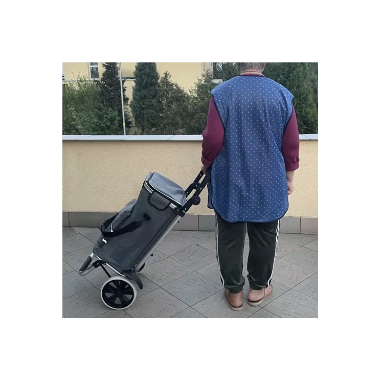 Nagyméretű ultrakönnyű összehajtható gurulós bevásárlókocsi 