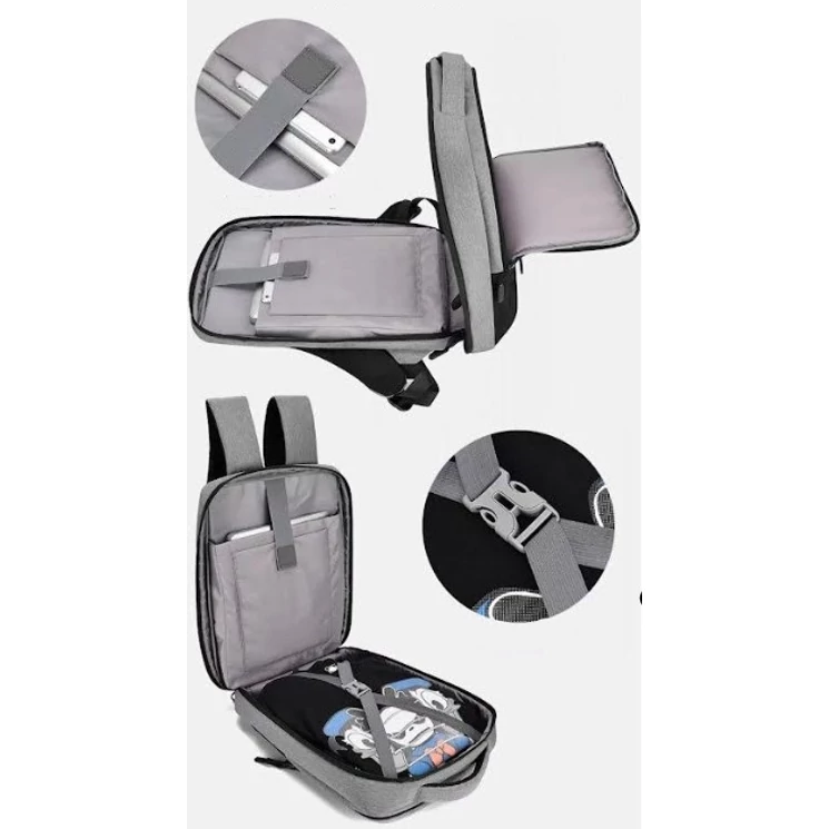 Fedélzeti méretű laptophátizsák 40 x 30 x 20 cm USB csatlakozóval