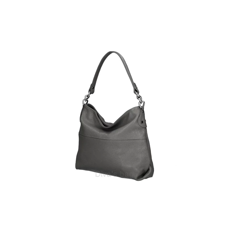 Valódi bőr női táska Szürke színben