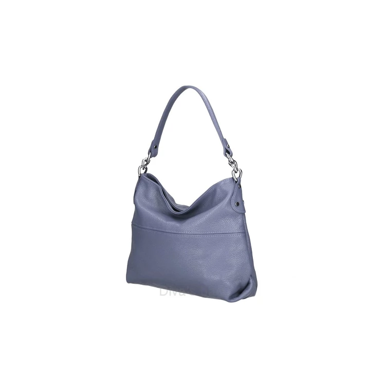 Valódi bőr női táska Égszínkék színben