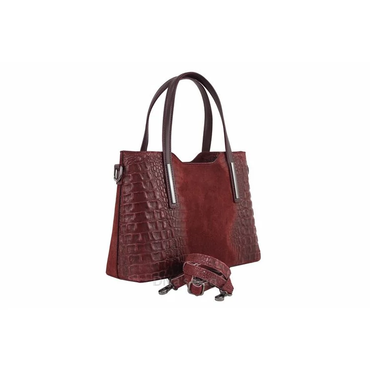 Valódi bőr női táska Fekete-Ezüst színben - Óriási színválasztékban 