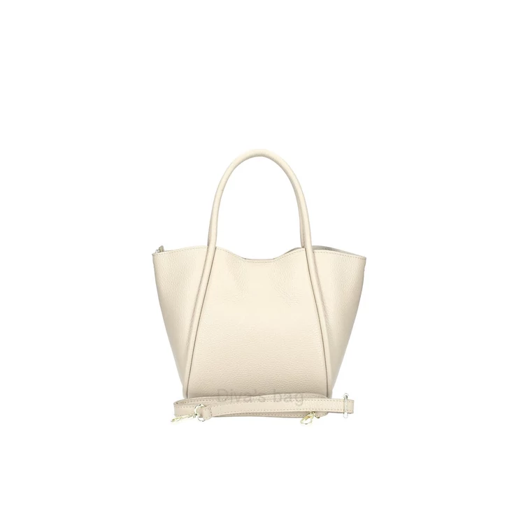 Valódi bőr női válltáska Bézs színben