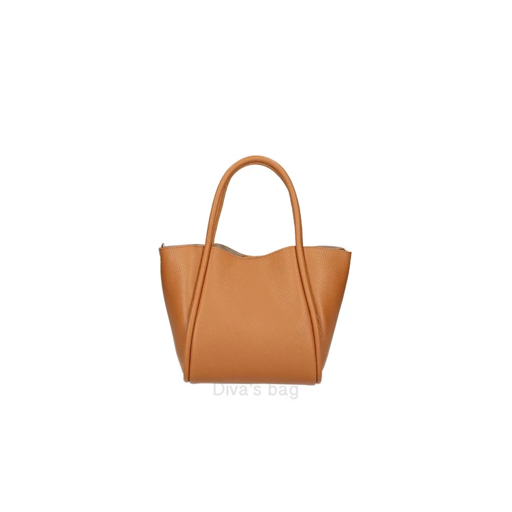 Valódi bőr női válltáska Konyak színben