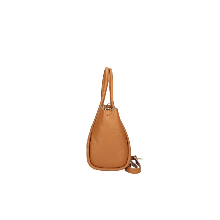 Valódi bőr női válltáska Konyak színben