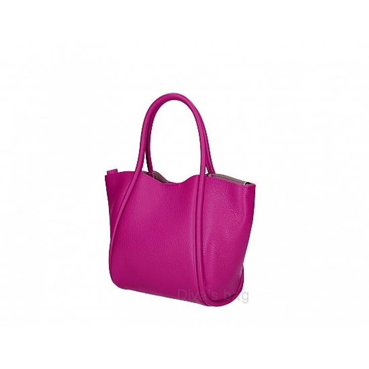 Valódi bőr női válltáska Fuxia színben