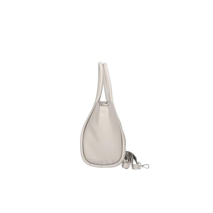 Valódi bőr női válltáska Szürke színben