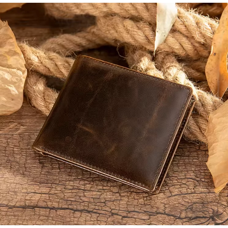 Elegáns valódi bőr férfi pénztárca