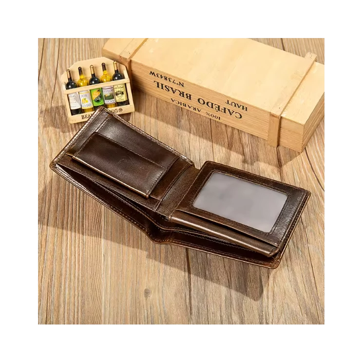 Elegáns valódi bőr férfi pénztárca