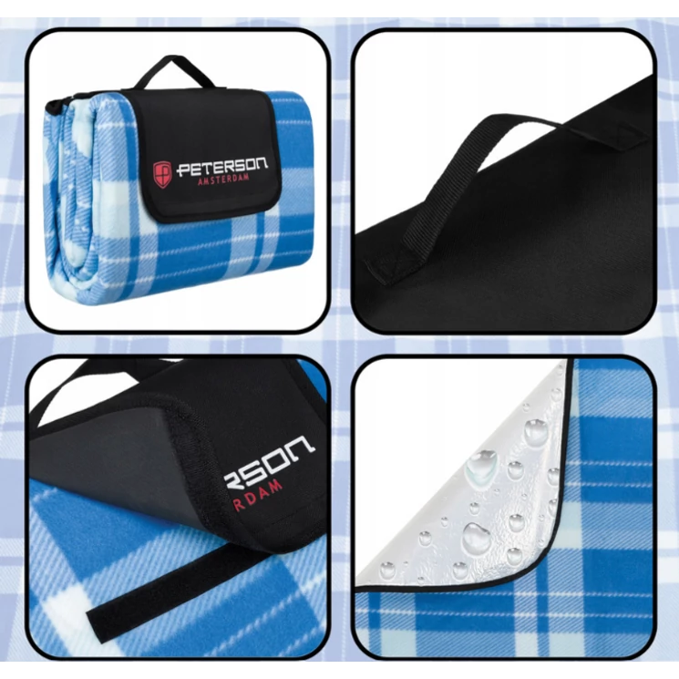 Szövet piknik takaró vízálló szigeteléssel XL 200x200 cm