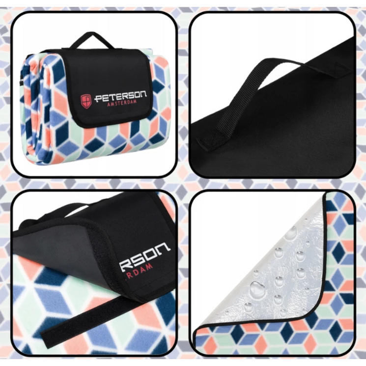 Szövet piknik takaró vízálló szigeteléssel XL 200x200 cm