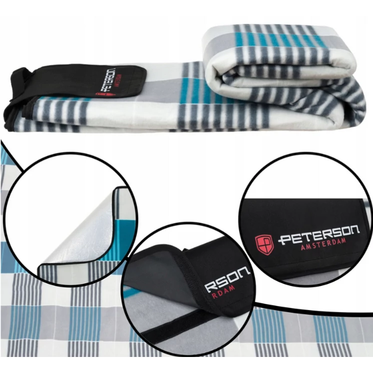 Szövet piknik takaró vízálló szigeteléssel XL 200x200 cm