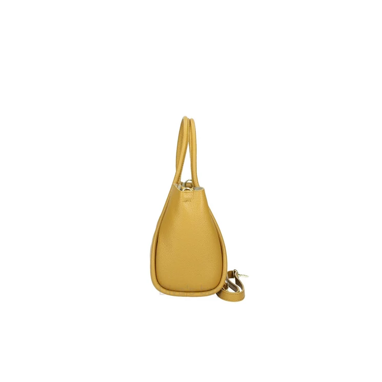 Valódi bőr női válltáska Mustársárga színben