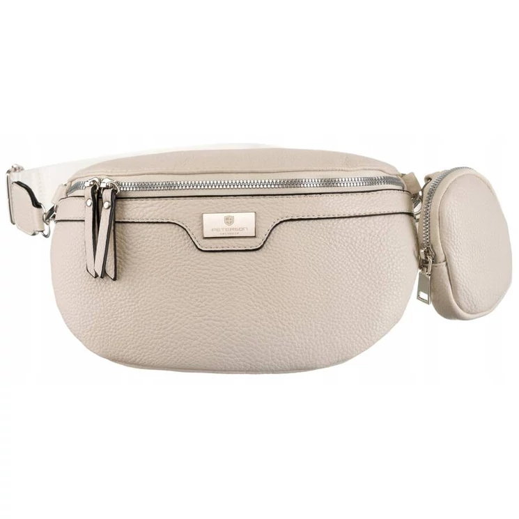 Elegáns Női Övtáska/Oldaltáska + Praktikus kiegészítővel fehér színben